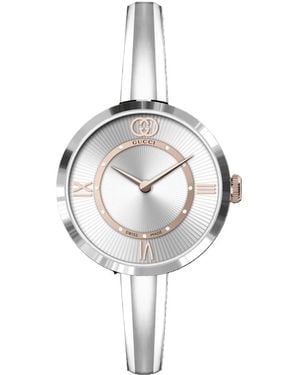 Gucci Accessoires ,Grijs ,Model 2000 Watch - Metallic