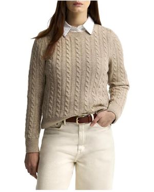 Barbour Ashdown Kabelgebreide Trui - Naturel