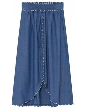 GUSTAV Denim Rokken - Blauw
