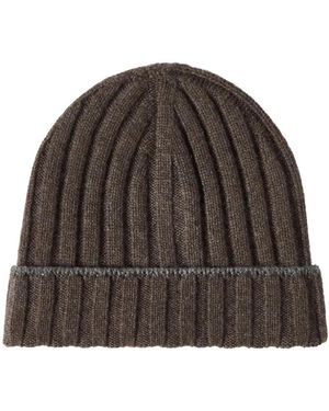 Brunello Cucinelli Ribbed Cashmere Beanie - Bruin