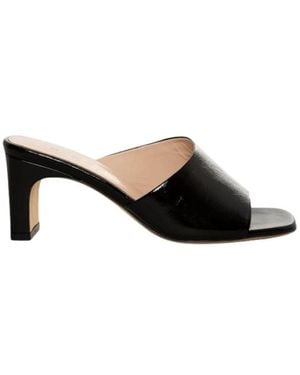 Evaluna Heeled Mules - Negro