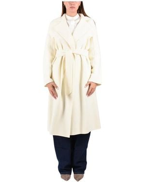Max Mara Jassen ,Wit ,Wol Cles Mantel