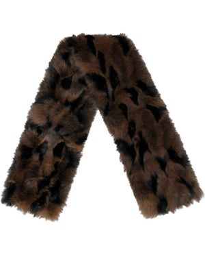 Kurt Geiger Accessoires ,Bruin ,Polyester Poppy Scarf - Zwart