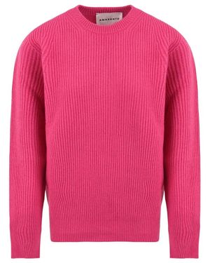 Amaranto Rippstrickpullover - Pink