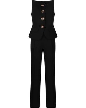 Self-Portrait Jumpsuits - Black