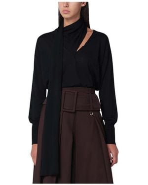 Roberto Collina Maglia Scollo V - Zwart
