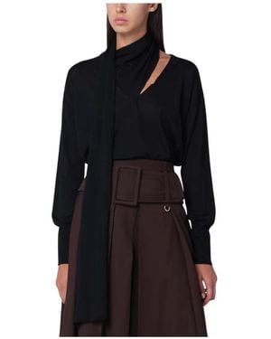 Roberto Collina Long Sleeve Tops - Black