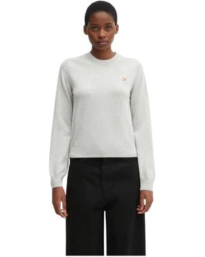 Maison Kitsuné Round-Neck Knitwear - Gris