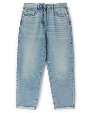 mötivi Jeans ,Blauw ,Katoen Boyfriend Jeans Met Omslag