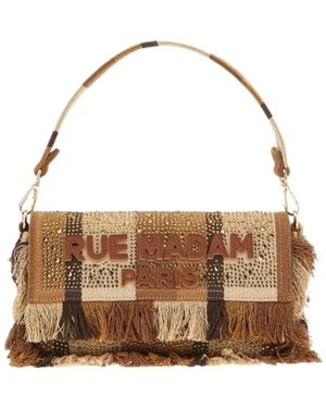Rue Madam Tassen ,Bruin ,Katoen Casablanca Schoudertas