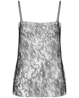 Alberta Ferretti Ärmelloses Spitzentop - Grau