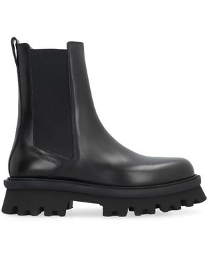 Ferragamo Leather Chelsea Boots - Black
