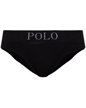 Polo Ralph Lauren Ondergoed ,Zwart ,Polyester Logo Briefs