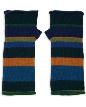 Gallo Wo short fingerless green and gloves with multicoloured stripes - Blu