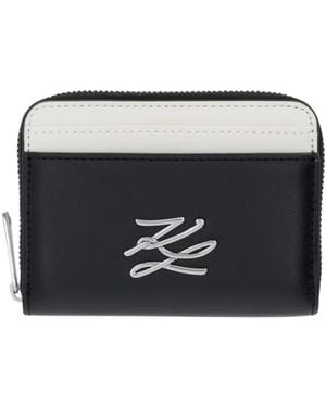 KARL LAGERFELD K/Autograph Small Zip Wallet - Schwarz