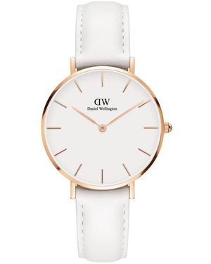 Daniel Wellington Accessoires ,Wit ,Leer Horloges - Metallic