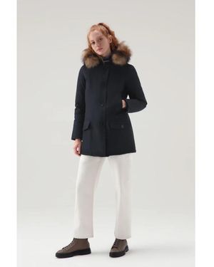 Woolrich Auténtica arctic parka con ribete de piel desmontable - Blanco