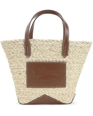 Lanvin Tassen ,Leer Catch Basket Handtas - Metallic