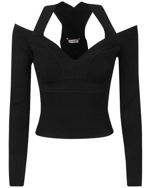 McQueen Long Sleeve T-Shirts - Black