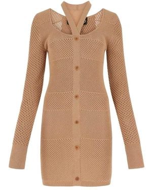 ANDREA ADAMO Knitted Dresses - Brown