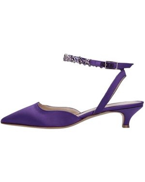 P.A.R.O.S.H. Schoenen ,Paars ,Satijn Met Hak Paars - Blauw