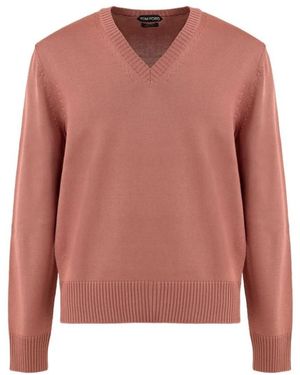 Tom Ford V-Neck Knitwear - Rosa
