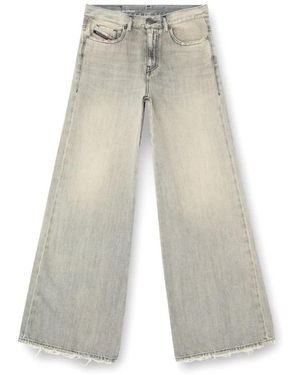 DIESEL Wide Jeans - Gris
