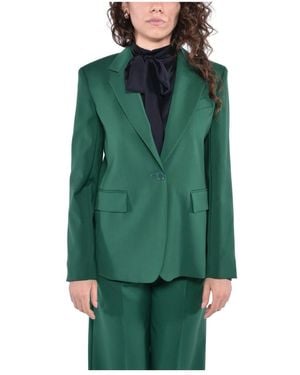 Weekend by Maxmara Blazer De Lana Elástica Con Solapa, Mujer, Talla - Verde