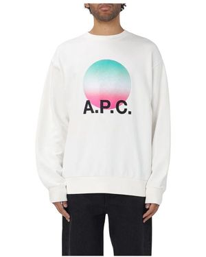 A.P.C. Grauer sweatshirt mit kapuze - Weiß