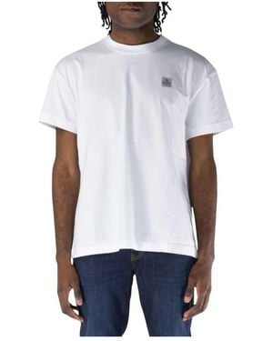 Refrigiwear Clash Weißes Baumwoll-T-Shirt Frühling/Sommer
