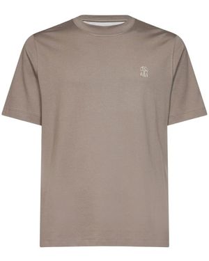 Brunello Cucinelli T-Shirts - Grey