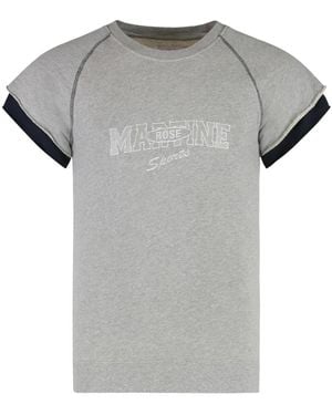 Martine Rose Gerippter Baumwoll-Sweatshirt - Grau