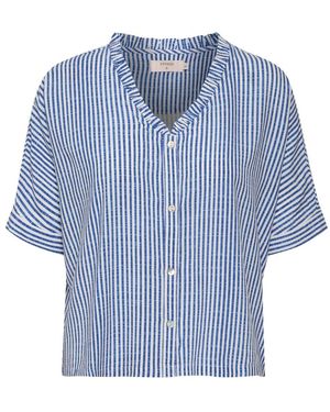 Cream Shirts - Blue