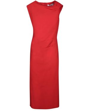 MSGM Kleedjes ,Rood ,Polyester Rode Jurk Voor Vrouwen Elegante Stijl