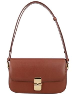 A.P.C. Grace baguette borsa a tracolla - Marrone