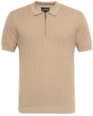 Emporio Armani Polo Shirts - Natural