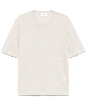 Lardini Leinen T-Shirt Made - Weiß