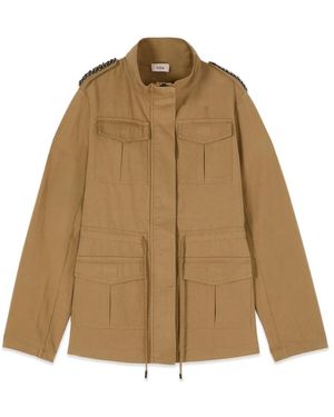 Oltre Jassen ,Bruin ,Katoen Safari Jacket - Naturel