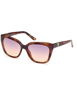 Guess Accessoires ,Veelkleurig ,Bruine Geïnjecteerde Zonnebril Urban Chic - Roze