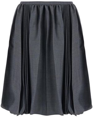 ShuShu/Tong Plissé Rok - Zwart