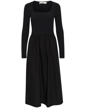 Soaked In Luxury Abito nero phoebe con maniche lunghe