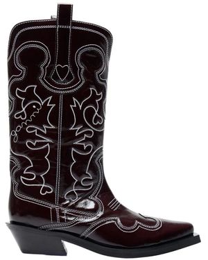 Ganni Cowboy Boots - Bruin