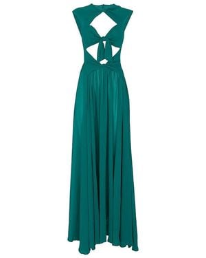 Raquel Diniz Seidenlanges Kleid Mit Cut-Out-Detail - Grün