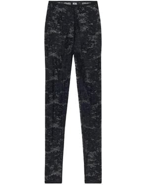 Gcds Florale Spitzenleggings - Schwarz