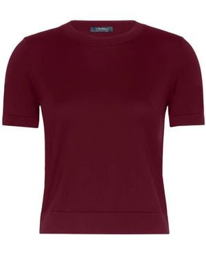 Max Mara Round-Neck Knitwear - Rojo