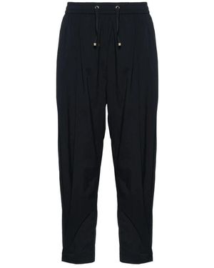 Herno Lichtgewicht Cropped Broek Met Trekkoord - Blauw