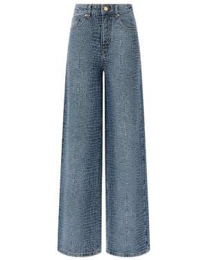 Self-Portrait Wide Jeans - Blue