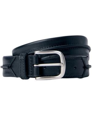 Dries Van Noten Embossed Seam Ledergürtel - Blau