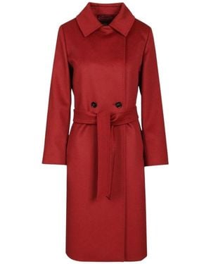 Max Mara Belted Coats - Rojo
