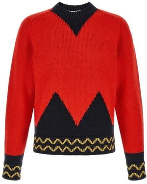 Marni Round-Neck Knitwear - Rouge